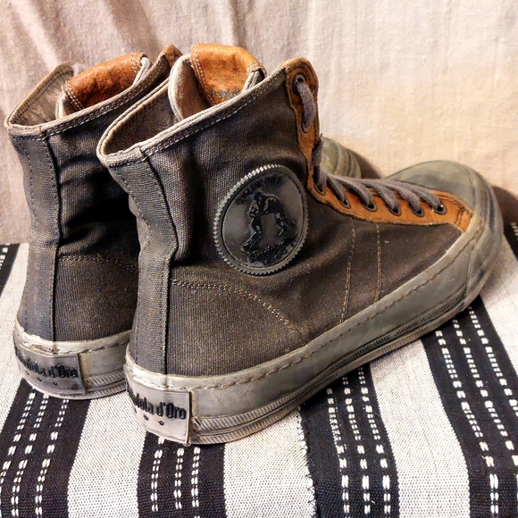 Pantofola D'Oro smog canvas & buffalo hi-top sneakers, EU40, EUC - Picture 4 of 16